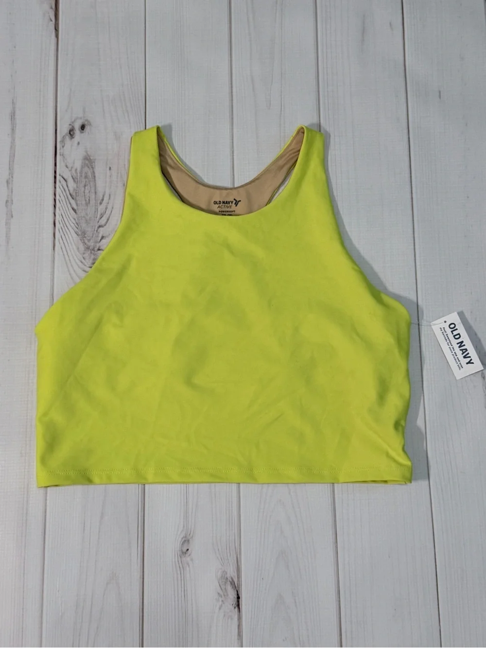 Old Navy Neon Yellow Cropped Tank